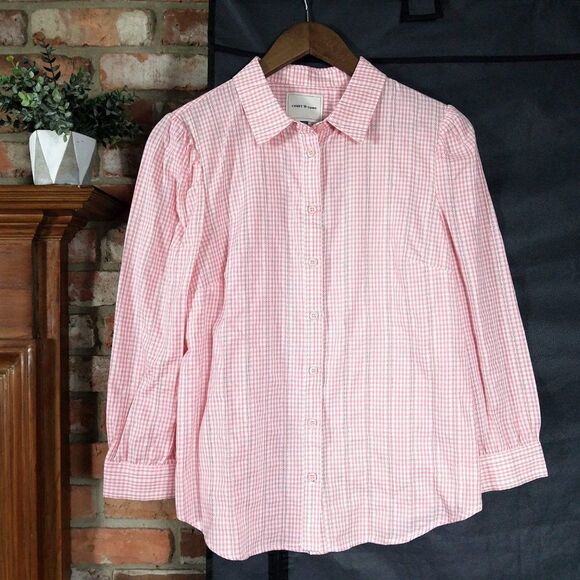 Court & Rowe Gingham Check Dobby Button Up Shirt - Picture 4 of 8